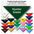 22"x22"x29" Blank Hunter Green Solid Imported 100% Cotton Pet Bandanna